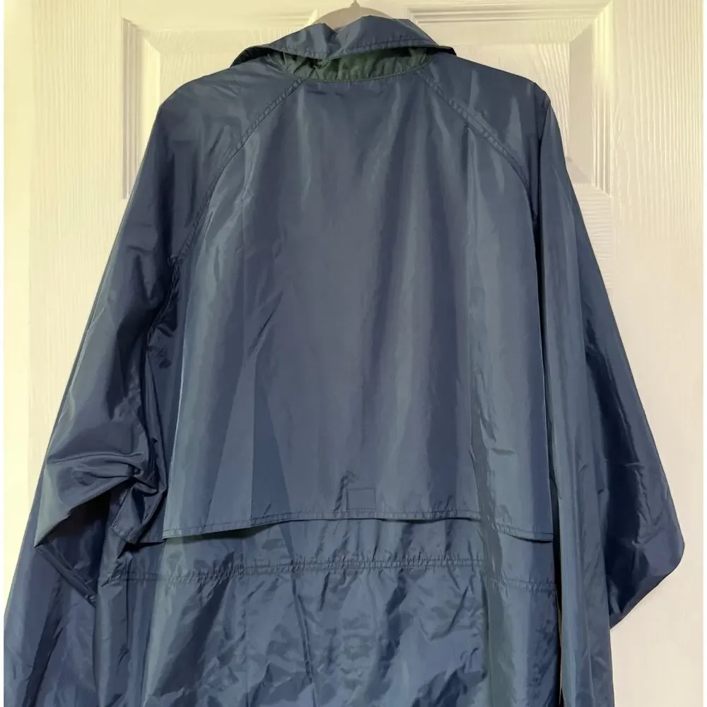 AM Player Men's Blue Navy Zip/ Snap Windbreaker Jacket Size XL